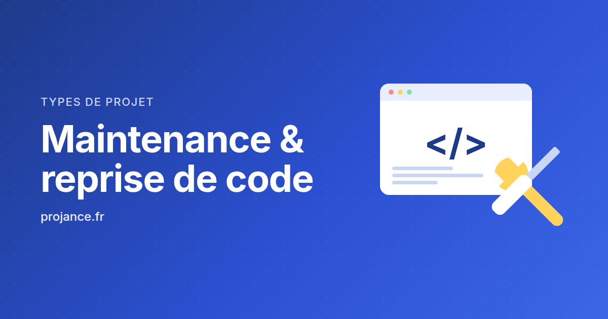 Illustration d’outils de maintenance posés sur du code